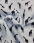 Preview: Baumwoll Druck hellblau mit dunkelblauen Giraffen