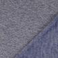 Preview: Strickstoff angeraut Baumwolle Blau-Melange