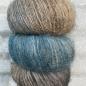 Preview: Lana Gatto Silk Mohair Printed Fb. 30995 azurblau-rost-taupe