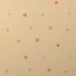 Preview: Musselin Stoff Stickerei Herzen Beige