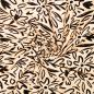 Preview: Canvas Blumen Webware Beige-Schwarz