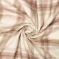 Preview: Mantelstoff Woven pl/wo brushed checks Wollweiß-beige
