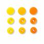 Preview: Druckknöpfe Snaps gelb orange Mischung 393004 Prym
