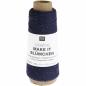 Preview: Creative Make It Blümchen Pailletten Beilaufgarn Fb. marine blau 25g 375m