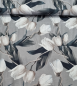 Preview: Jersey Baumwolle große Tulpen auf grau-blau von Stenzo