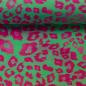 Preview: Jersey Baumwolle Madrid Leo Print grün-pink by Swafing