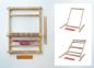 Preview: Schul-Webrahmen 25 cm breit Holz