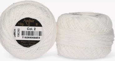 Anchor Pearl Cotton 8 Fb. 002 naturweiß