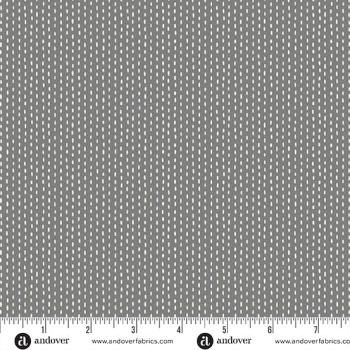 Nightfall by Andover Fabrics Stitch Line Gray