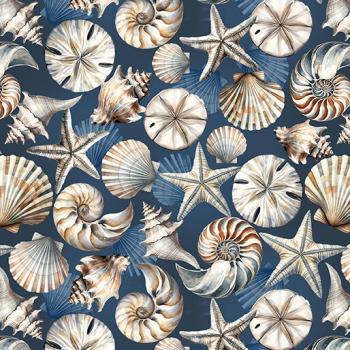 Coastal Shells Dark Blue Kol. Coastal Escape bei Nicole Decamp