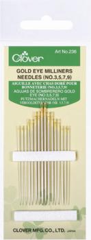 Nähnadeln Gold eye milliners needles ( no.3,5,7,9) von Clover