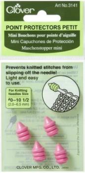 Maschenstopper mini für 2-6,5 mm Stricknadeln rosa von Clover