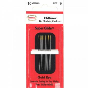 SuperGlide Milliner Nähnadel Nr. 9 Gold Eye Finest Quality von Colonial