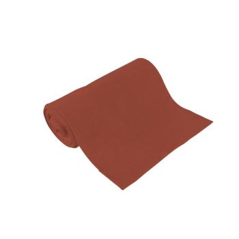 Bündchen uni Gots-zertifiziert terracotta-brau 35 cm breit im Schlauch