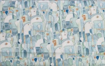 Patchworkbaumwolle Touchstones Turkis by Shell Rummel for Free Spirit