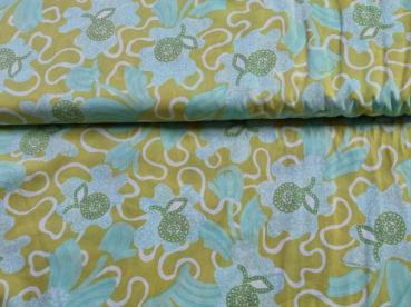 Baumwoll Batist von Zandra Rhodes Flower Garden Fb. Teal