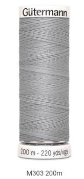 Nähgarn Allesnäher 200 m Polyester Fb. 38 Silbergrau von Gütermann