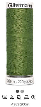 Allesnäher 200m M303 Polyester Fb. 283 grün