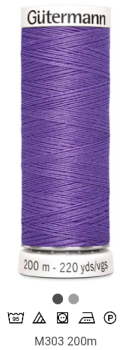 Allesnäher 200m M303 Polyester Fb. 391 Lila