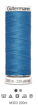 Allesnäher 200m M303 Polyester Fb. 965 Mittelblau