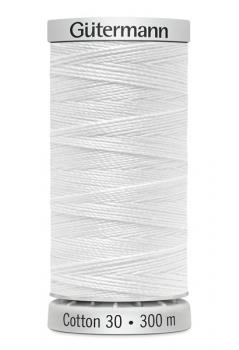 Maschinensticken / Quilten, Cotton 30, 300m Fb. 1001 weiß von Gütermann