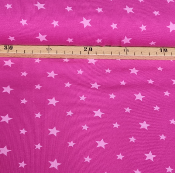Jersey Baumwolle pink mit kleinen Sternen in rosa