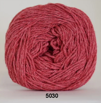 organic Trio Hjertegarn Wolle Baumwolle Seide Mischgarn Fb. 5030 Rot