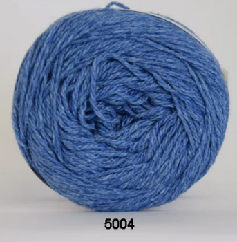 organic Trio Hjertegarn Wolle Baumwolle Seide Mischgarn Fb. 5004 Mittelblau