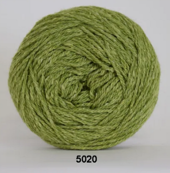 Organic Trio Hjertegarn Wolle Baumwolle Seide Mischgarn Fb.5020 Grün