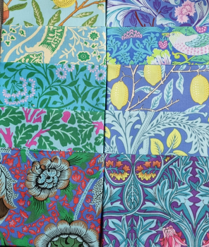 Fat Quarter Paket 10 Stk Kaffe Fassett x Morris & Co. Blue
