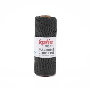 Dünnes Seilgarn aus100% Recycling-Material Macrame Cord Fine Fb. 202 Anthrazit von Katia