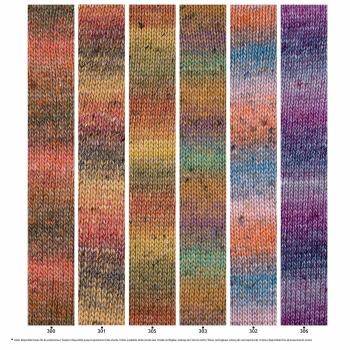 Azteca Tweed Fb. 300 - Koralle-Blassgrün-Braun Katia Wolle