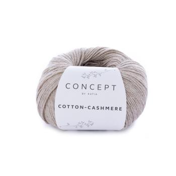Baumwollgarn Cotton-Cashmere Fb. 55 Mittelbeige melange von Katia