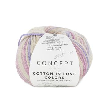 Ägyptische Baumwolle und Merinowolle Cotton in Love Fb. 103 Verlaufsgarn Mittelrosé-Lila von Katia