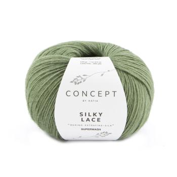 Silky Lace 80% Merino Extrafine Superwash - 20% Seide Fb. 186 Blassgrün