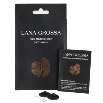 Lana Grossa / KnitPro Vario Nadelseil 100 cm Silber 360° drehbar