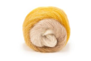 Poema Mohair Fb. 1 Beige-Senf-Verlauf von Laines du Nord