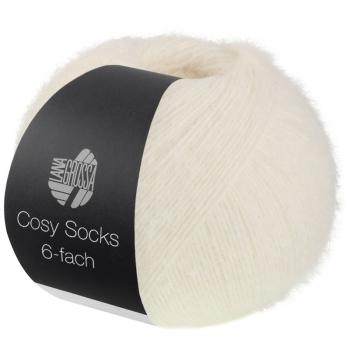 Cosy Socks 6-Fach uni Fb. 1001 Wollweiß