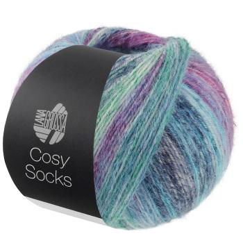 Cosy Socks Dream Fb. 255 Blaugrau/Petrol/Türkis/Blau-/Rotviolett/Hellblau/ Jeans/Jade