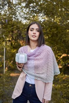 Poema Cashmere Fb. 104 Natur-hellblau-flieder