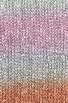 Linello Leinenmischgarn Fb. 57 Grau-rosa-orange von Langyarns