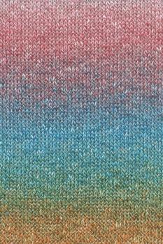 Leinenmischgarn Linello Fb.58 Rot-Blau-Senf von Langyarns
