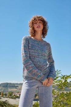 Tropical Baumwoll-Garn Fb. 7 Blau-Bunt von Langyarns