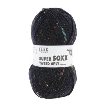 Langyarns SuperSoxx 6-fach Tweed Fb. 25 Nachtblau Multi