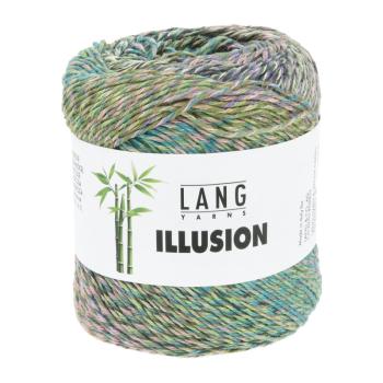 Illusion 55% Baumwolle, 45% Bamboo Fb. 10 grün-rosa-lavendel-blau