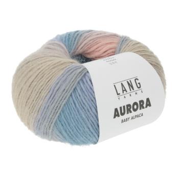 Aurora Alpakagarn Fb. 3 Blau-grün-lachs-sand von Langyarns