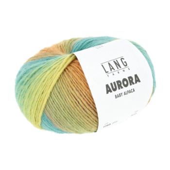 Aurora Alpakagarn Fb. 6 Türkis-Pink-Orange-Gelb von Langyarns