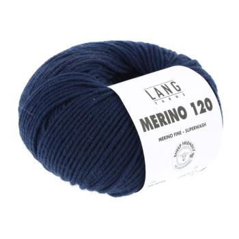 Langyarns 100 % Merino 120 Fb. 0035 dunkelblau