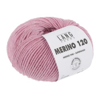 Lang 100 % Merino 120 Fb 0348 dunkelrosa melange