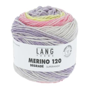 Merino 120 degrade FB. Flieder-rosa-gelb von Langyarns